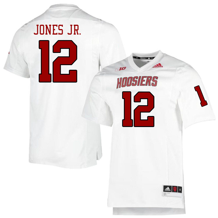 Men #12 Terry Jones Jr. Indiana Hoosiers College Football Jerseys Stitched-Retro White